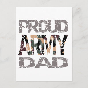 Proud army dad postcard