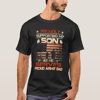 Proud Army Dad  Supporting My Son As He Serves Swe T-Shirt