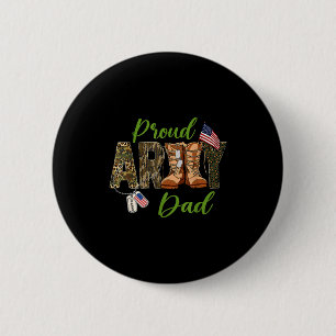 Proud Army Dad Us Flag Design 2 Inch Round Button