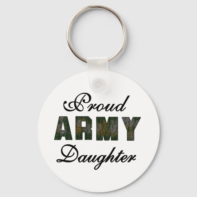 Proud Army Daughter Keychain (Front)