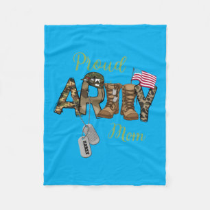 Proud Army Family Mom Mother Day Gift Fleece Blanket