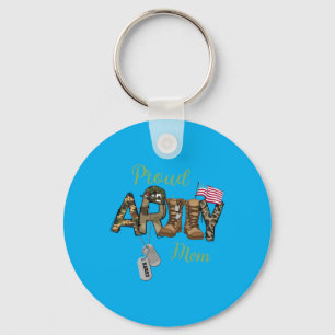 Proud Army Family Mom Mother Day Gift Keychain