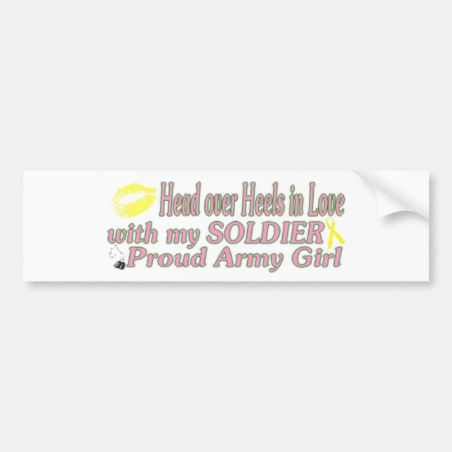 Proud Army Girl Bumper Sticker (Front)
