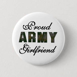 Proud Army Girlfriend 2 Inch Round Button