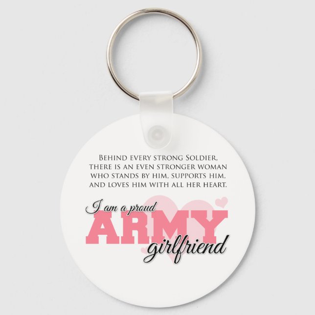 Proud Army Girlfriend Keychain (Front)