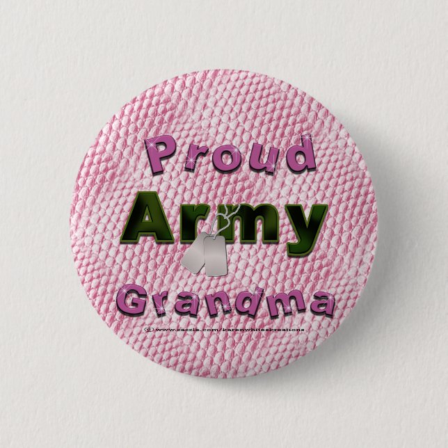 Proud Army Grandma Button (Front)