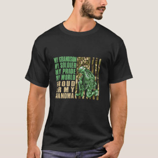 Proud Army Grandma Soldier Grandson USA America Pa T-Shirt