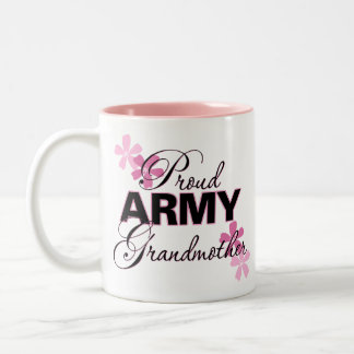 Proud Army Grandmother Two-Tone Coffee Mug