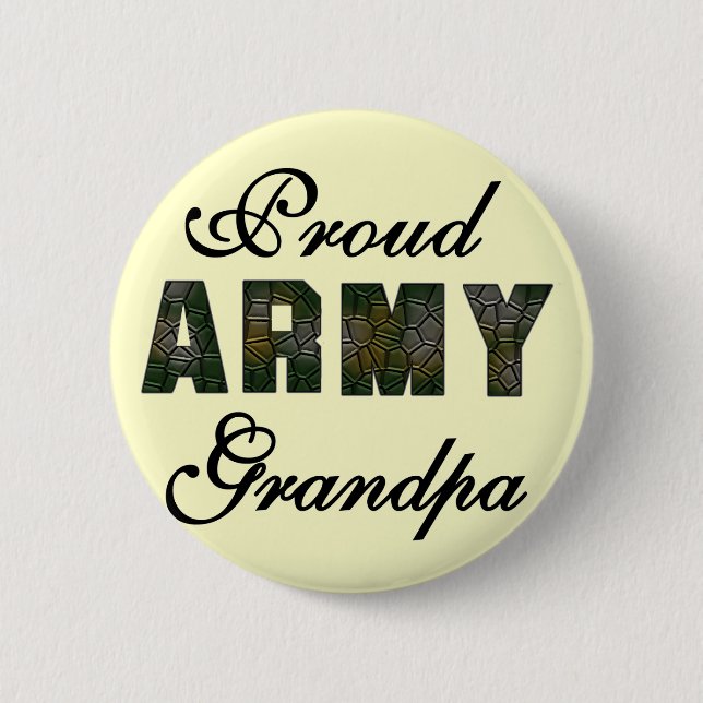 Proud Army Grandpa Tshirts and Gifts 2 Inch Round Button (Front)