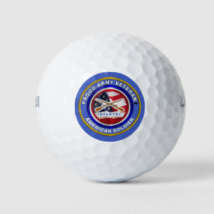 Proud Army Infantry Veteran Golf Balls