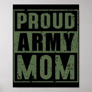 Proud Army Mom American Military Veteran Mothers D Poster