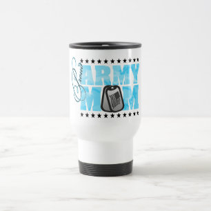 Proud Army Mom Blue Camo Travel Mug