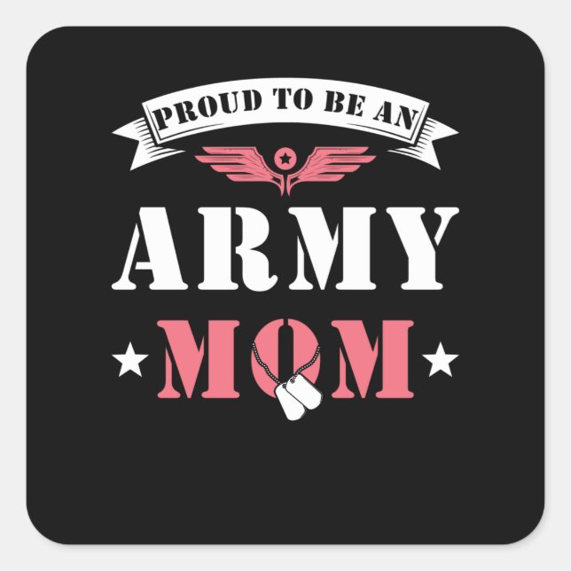 Proud Army Mom Square Sticker (Front)