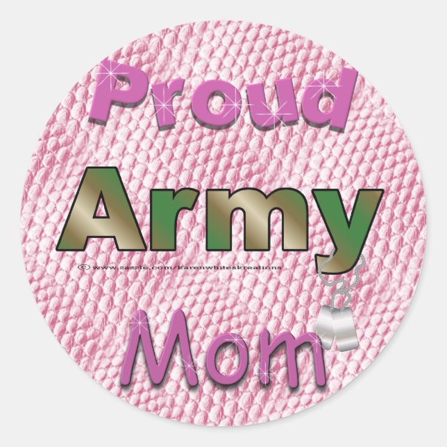 Proud Army Mom Stickers (Front)