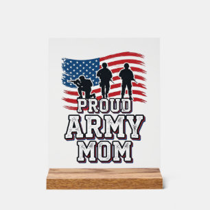 Proud Army Mom Vintage Patriotic Military Shirt_1 Acrylic Sign