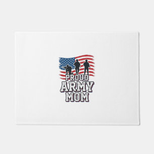 Proud Army Mom Vintage Patriotic Military Shirt_1 Doormat