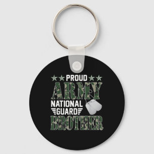 Proud Army National Guard Brother Military Family  Keychain