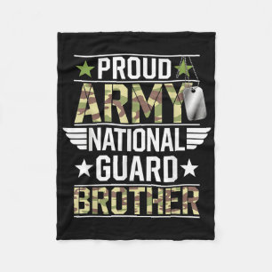 Proud Army National Guard Brother Veterans Day Ame Fleece Blanket