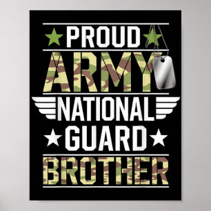 Proud Army National Guard Brother Veterans Day Ame Poster