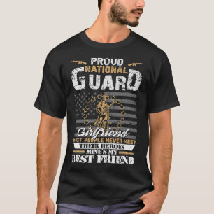 Proud Army National Guard Girlfriend Flag Shirt U.