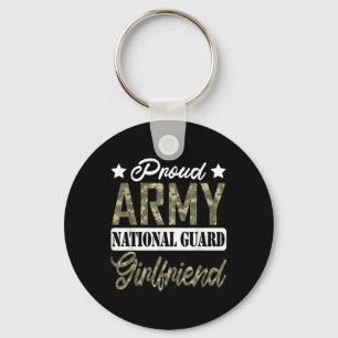 Proud Army National Guard Girlfriend Military Fami Keychain