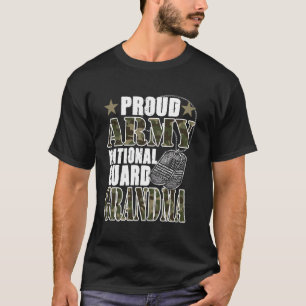 Proud Army National Guard Grandma Camo Military Fa T-Shirt