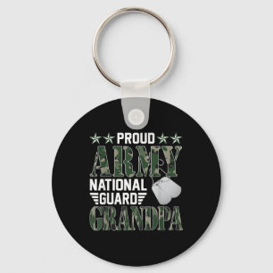 Proud Army National Guard Grandpa Military Family Keychain