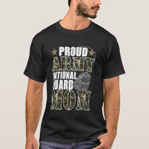 Proud Army National Guard Mom Camo Military Family T-Shirt