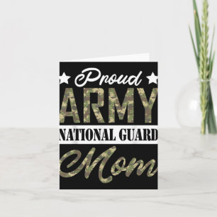 Proud Army National Guard Mom Military Family Vete Card