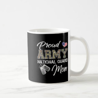 Proud Army National Guard Mom US Flag Dog Tag Coffee Mug