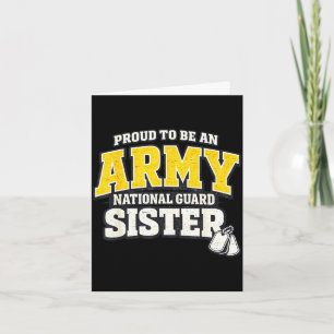 Proud army national guard sister military family P Card