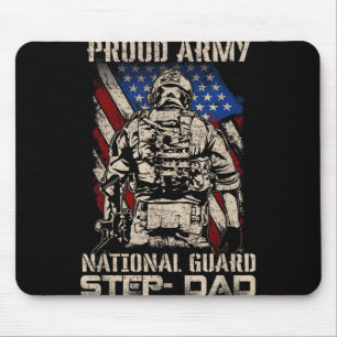 Proud Army National Guard Step-dad Shirt Veterans Mouse Pad
