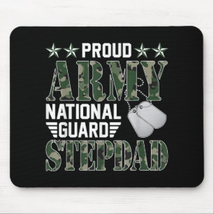 Proud Army National Guard Stepdad Military Family Mouse Pad