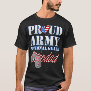 Proud Army National Guard Stepdad Usa Fathers T-Shirt