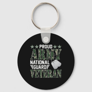 Proud Army National Guard Veteran Military Family  Keychain