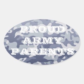 Proud Army Parents Oval Car Sticker