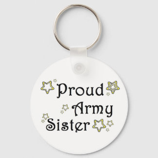 proud army sister keychain