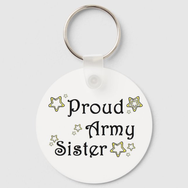proud army sister keychain (Front)