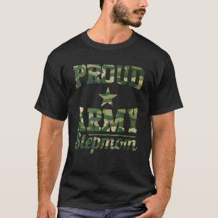 Proud Army Stepmom Army Mom Womens Mothers Day T-Shirt