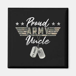 Proud Army Uncle American Veteran Military  Magnet