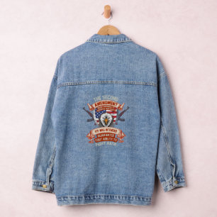 Proud Army Veteran – Military American Flag Denim Jacket