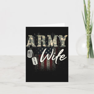 Proud Army Wife American Veteran Military Gift  Card