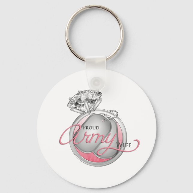 Proud Army Wife Keychain (Front)