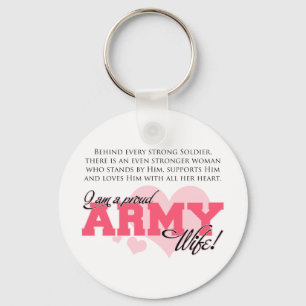 Proud Army Wife Keychain