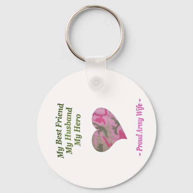 Proud Army Wife Keychain (Front)