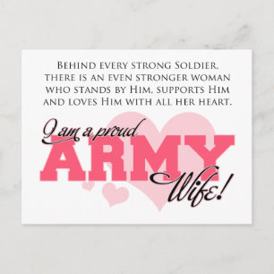 Proud Army Wife Postcard