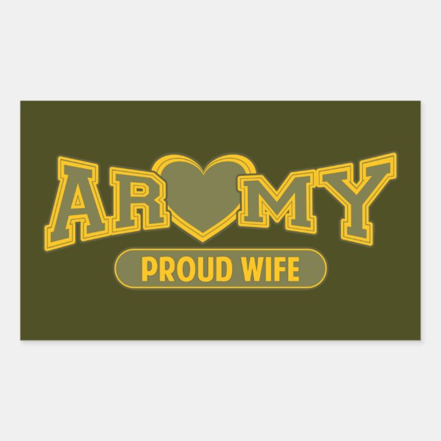 Proud Army Wife Sticker (Front)