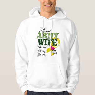 Proud army wife-strong survive hoodie