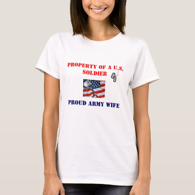 PROUD ARMY WIFE T-Shirt (Front)