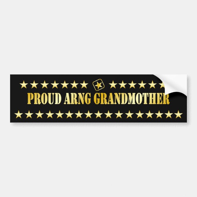 Proud ARNG Grandmother Star Bumper Sticker (Front)